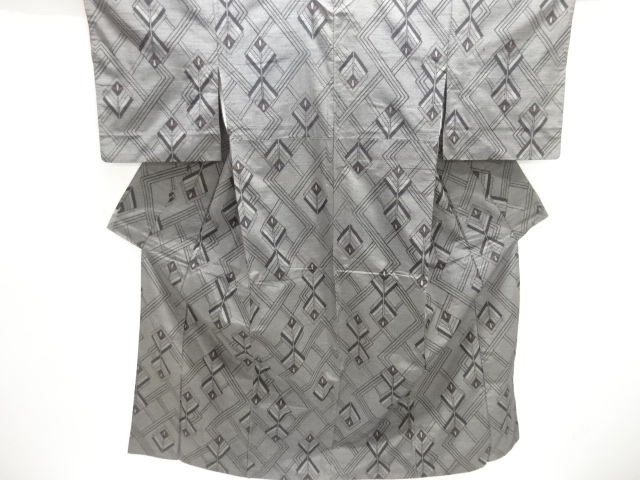 JAPANESE KIMONO / ANTIQUE KIMONO / SILK / TSUMUGI / WOVEN YOUNG PINE